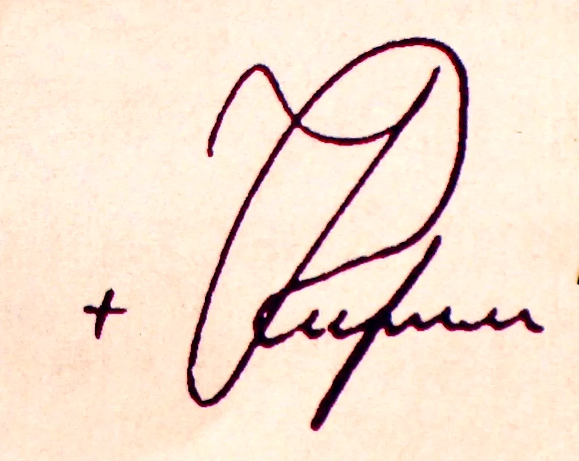 Патриарх Кирилл автограф