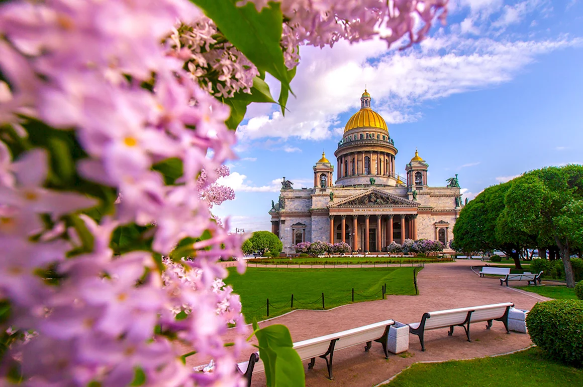 Петербург Исаакиевский собор Весна