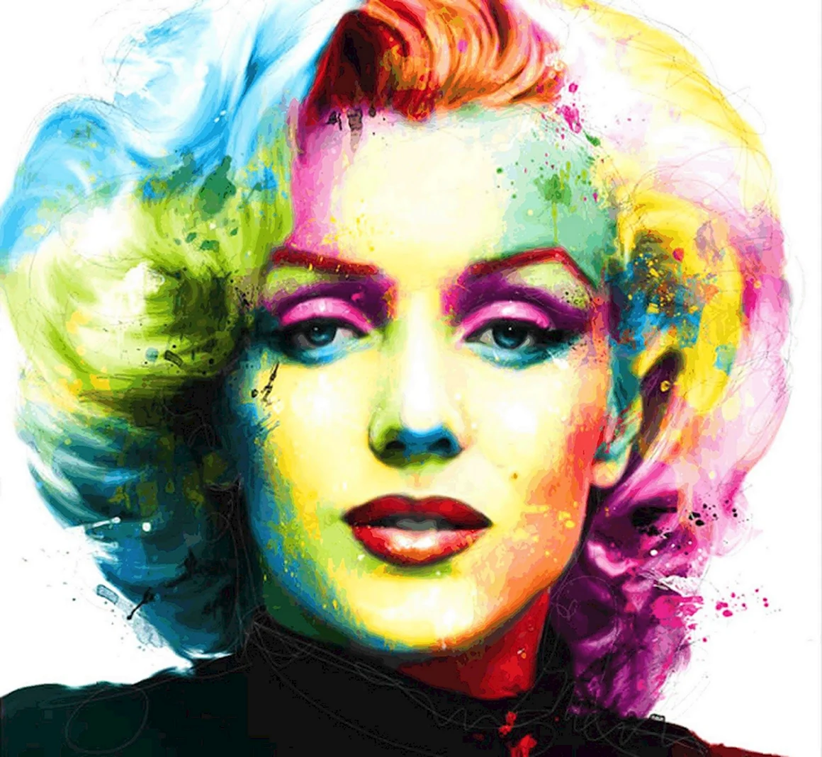 Разноцветный портрет Мэрилин Монро