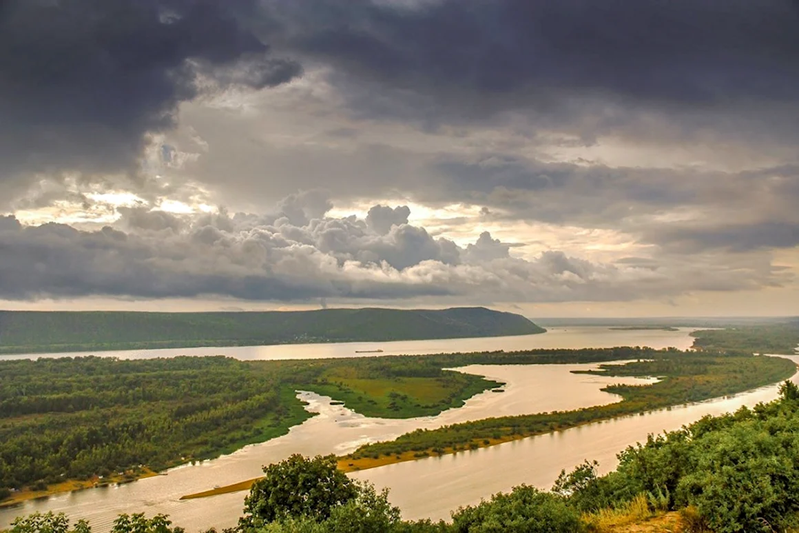 Река Волга просторы Ульяновск