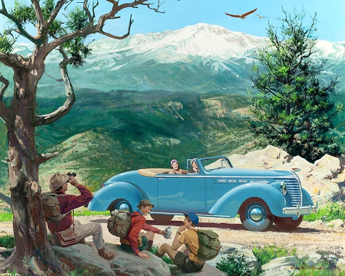 Ретро картины Гарри Андерсон горы