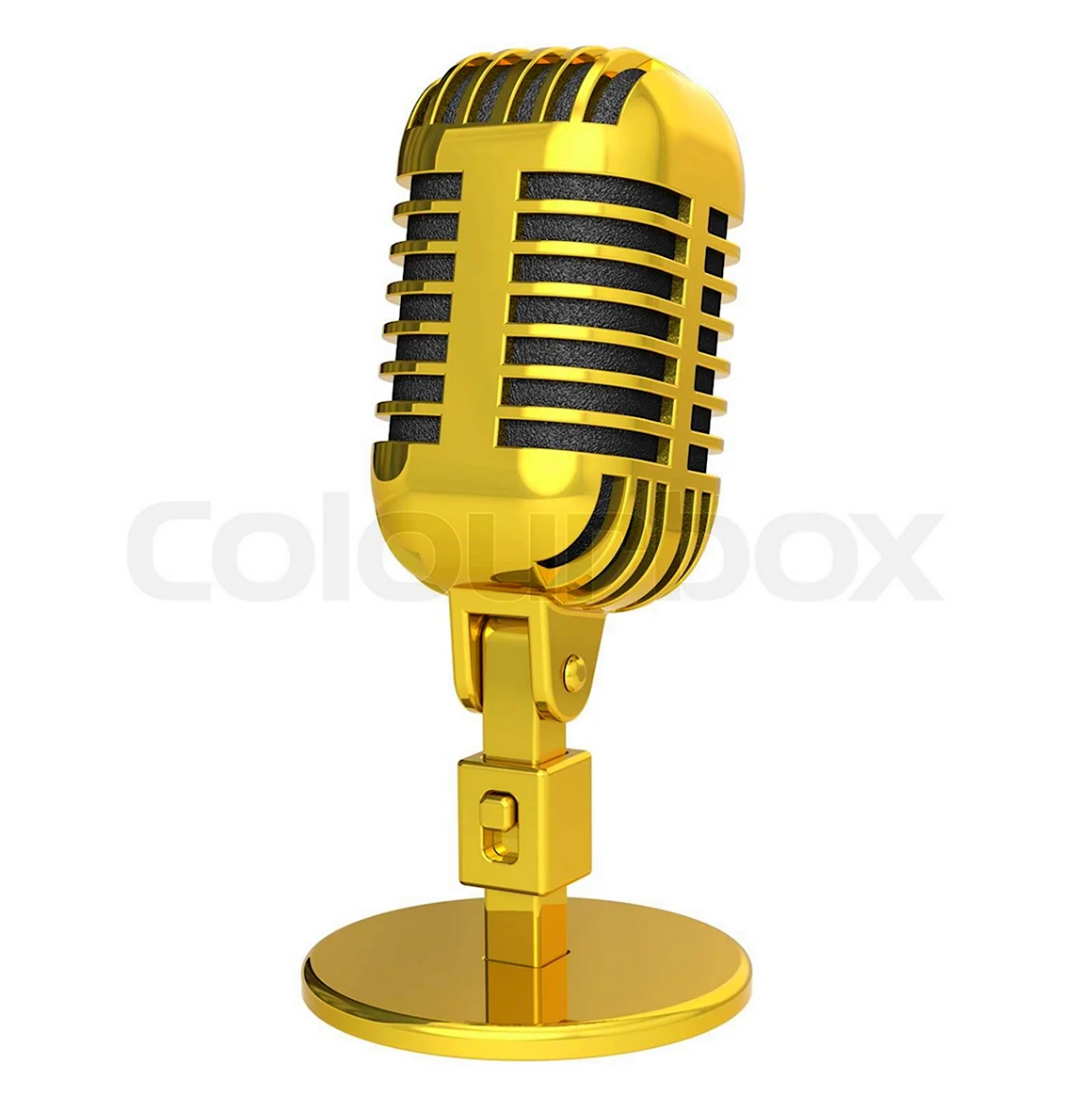 Ретро микрофон золотой