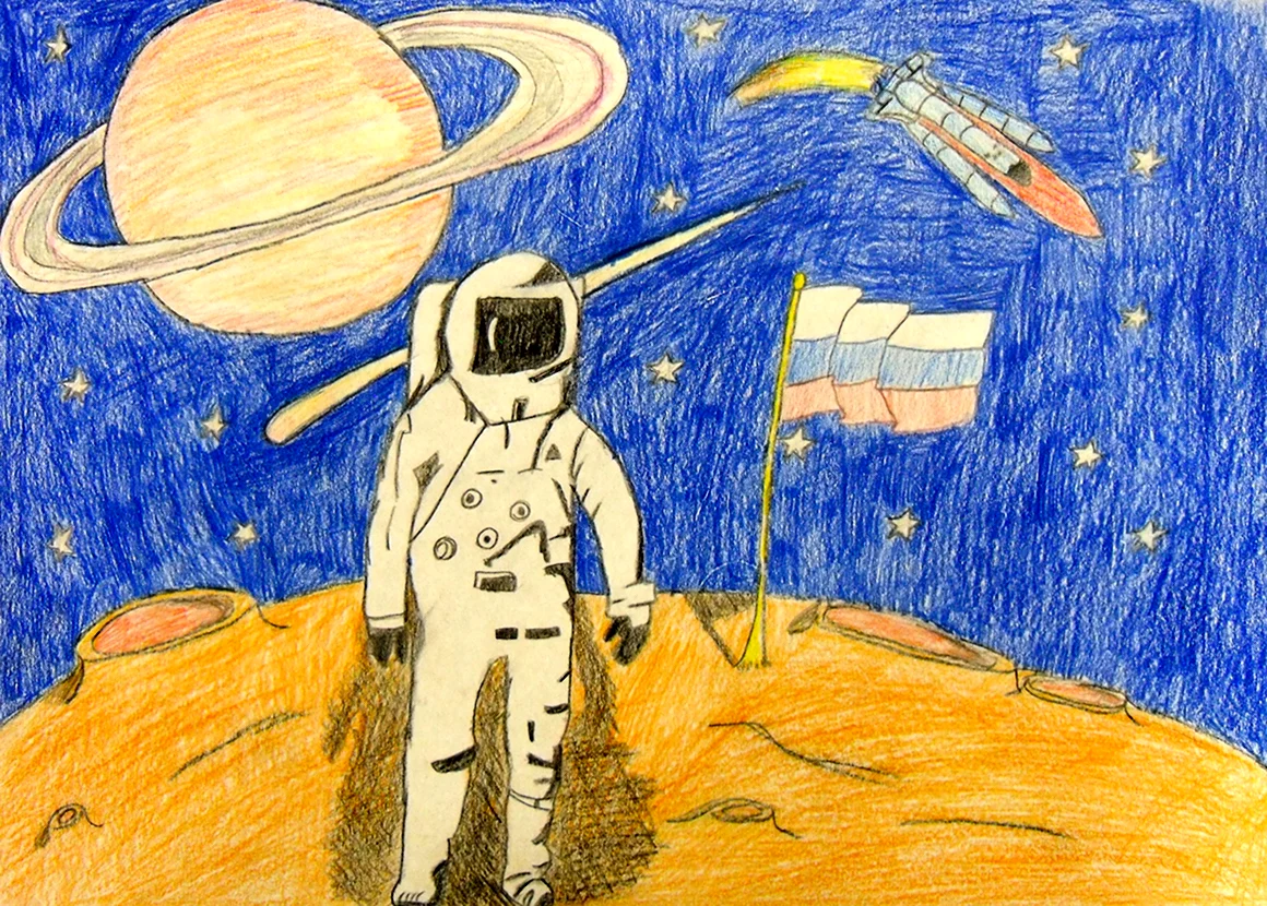 Рисование космонавт