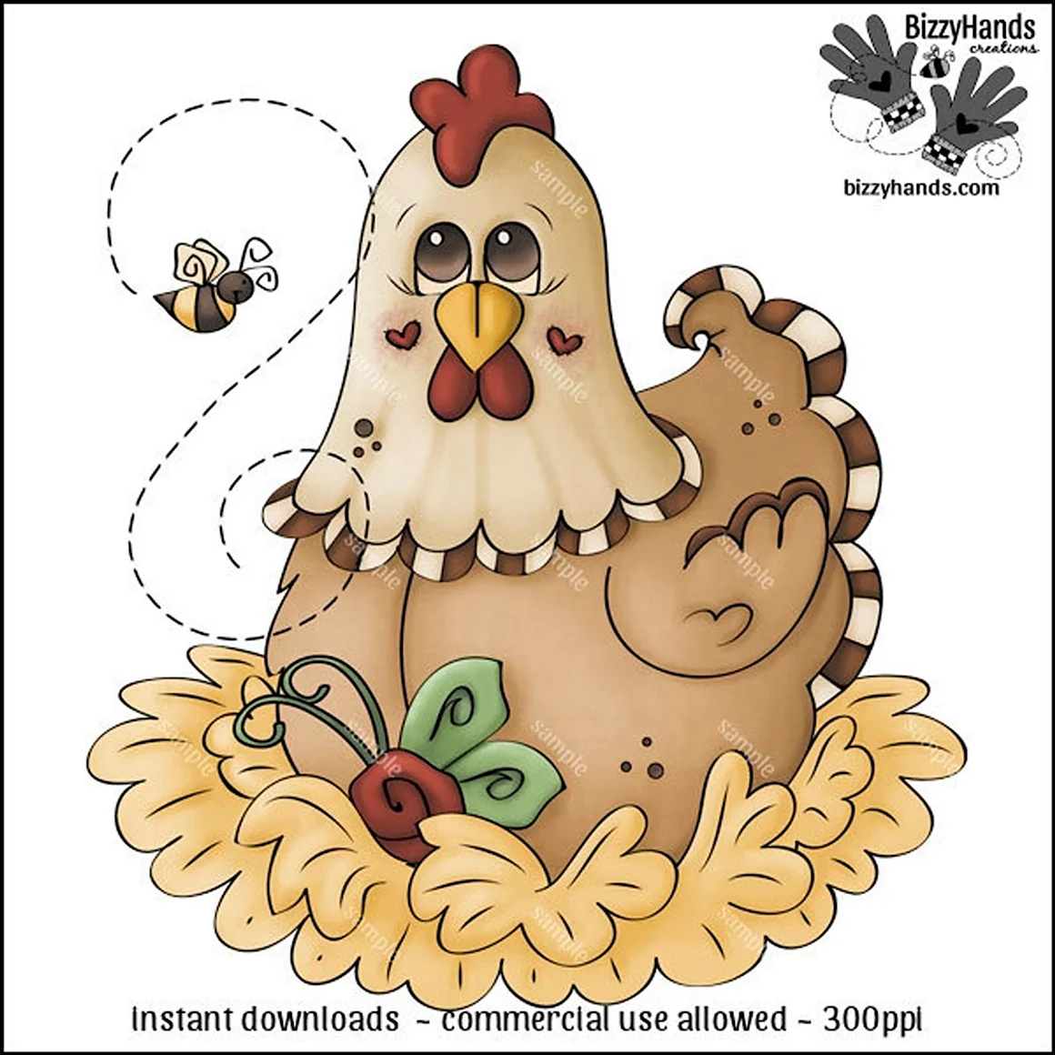 Рисование Пасха курица с цыплятами