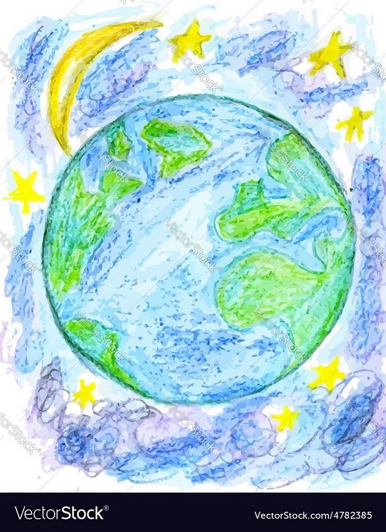 Рисование Планета земля
