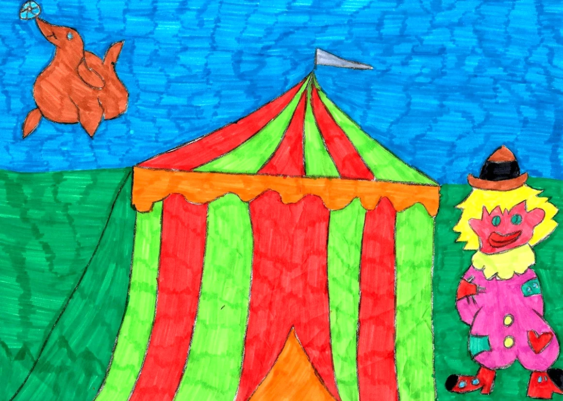 Рисование цирка детьми