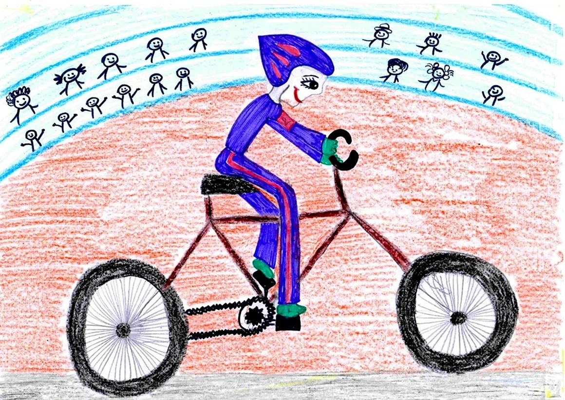 Рисуем велосипед с детьми