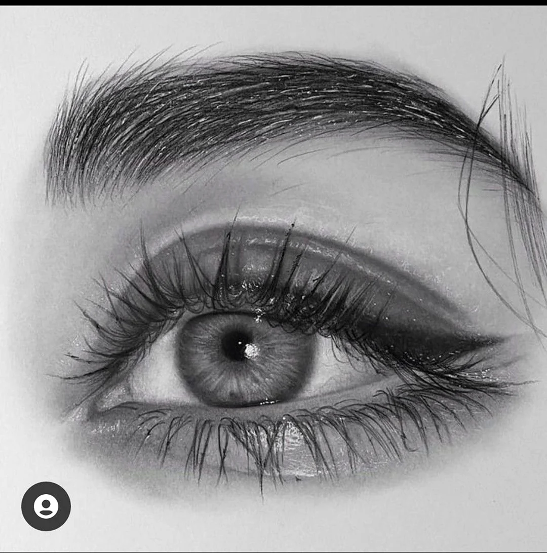 Рисунок глаза для портрета карандашом