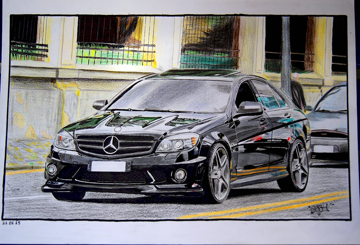 Рисунок Mercedes Benz c63 AMG