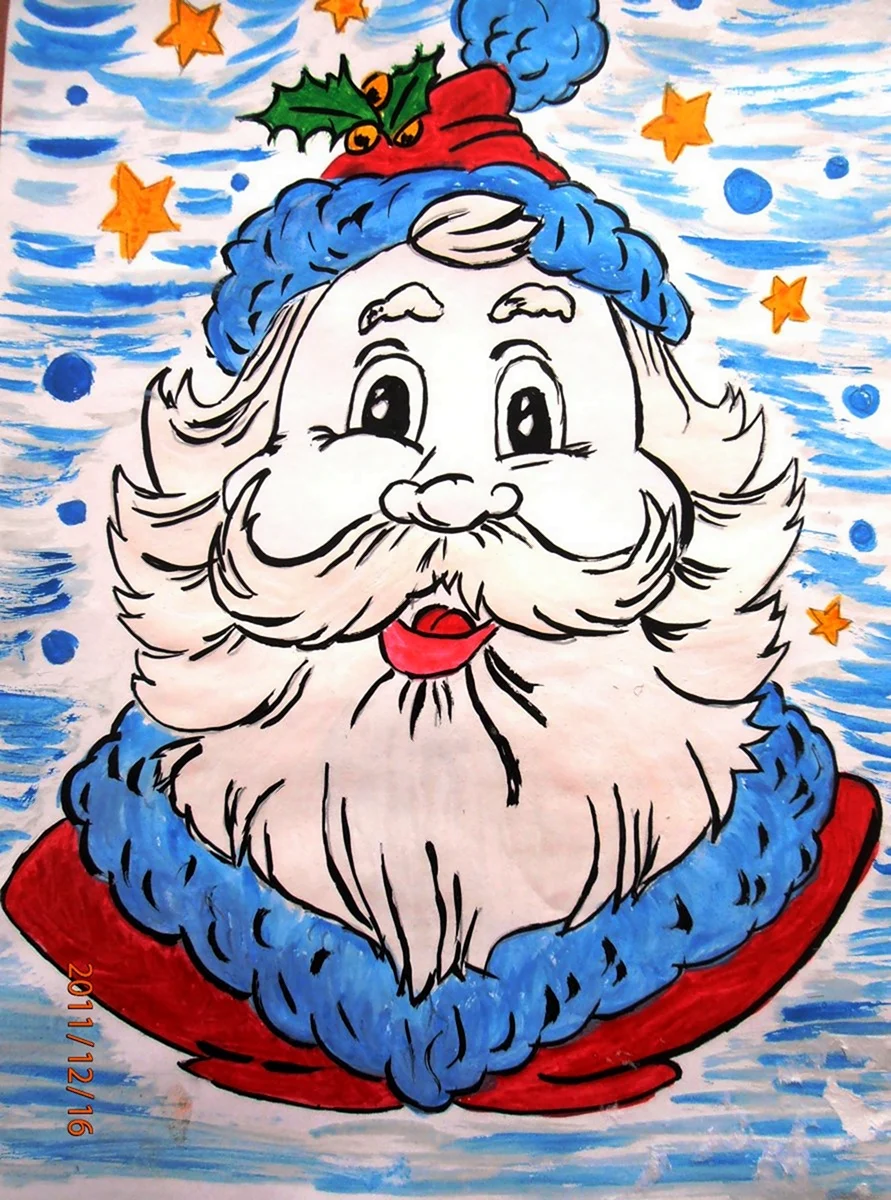 Рисунок мой любимый дед Мороз