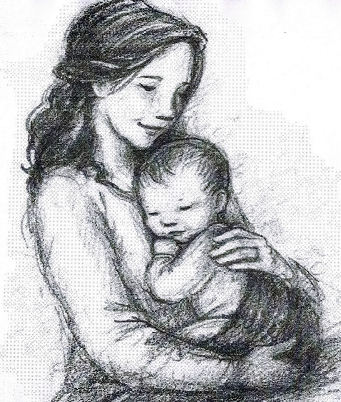 Рисунок на день матери карандашом