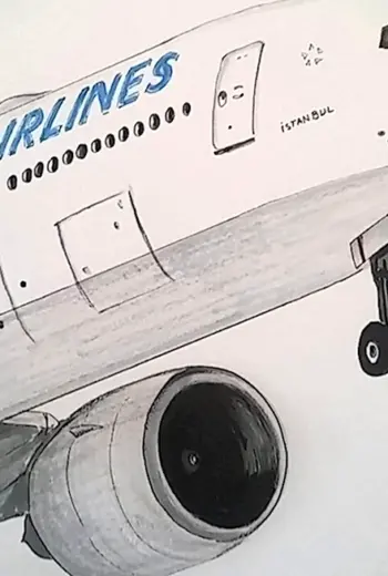 Рисунок самолёт Боинг 777