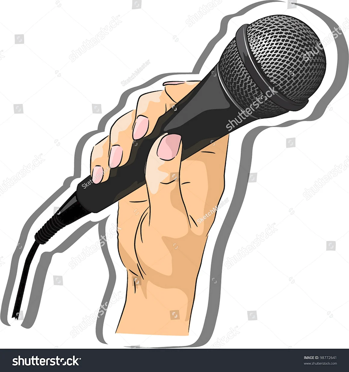 Рука с микрофоном