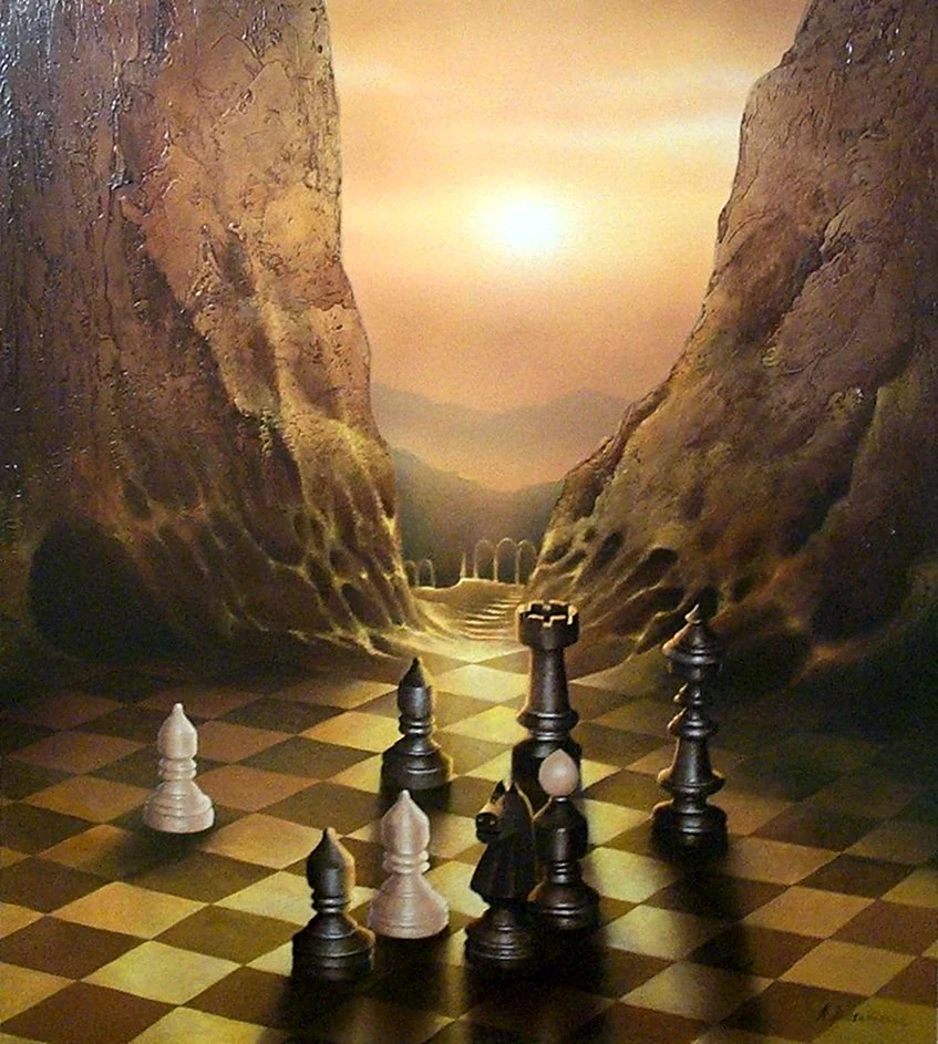 Шахматная живопись шахмат Виктор Молев