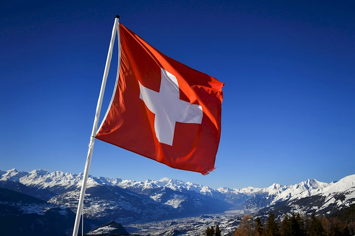 Швейцария флаг горы