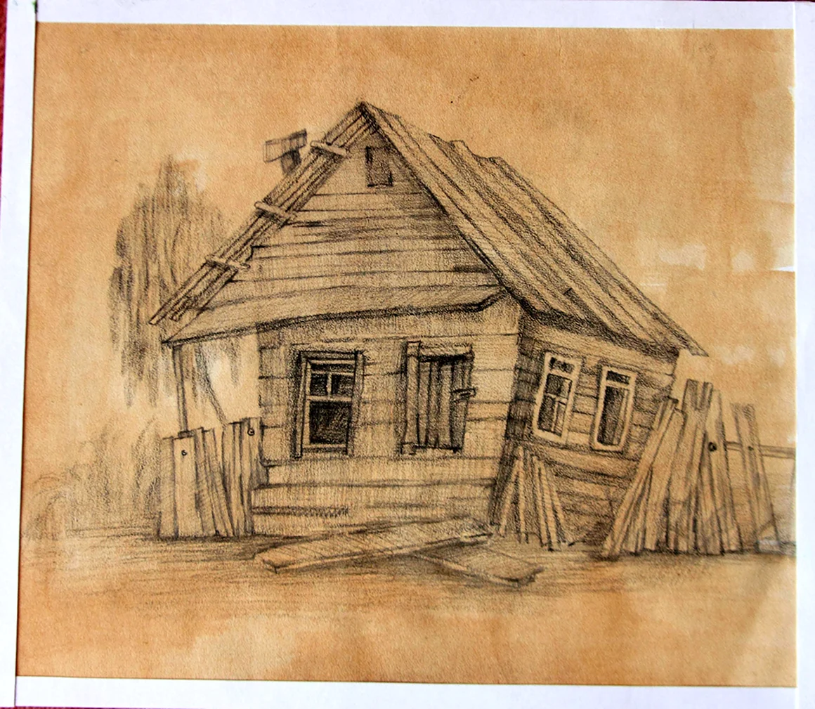 Старый дом рисунок