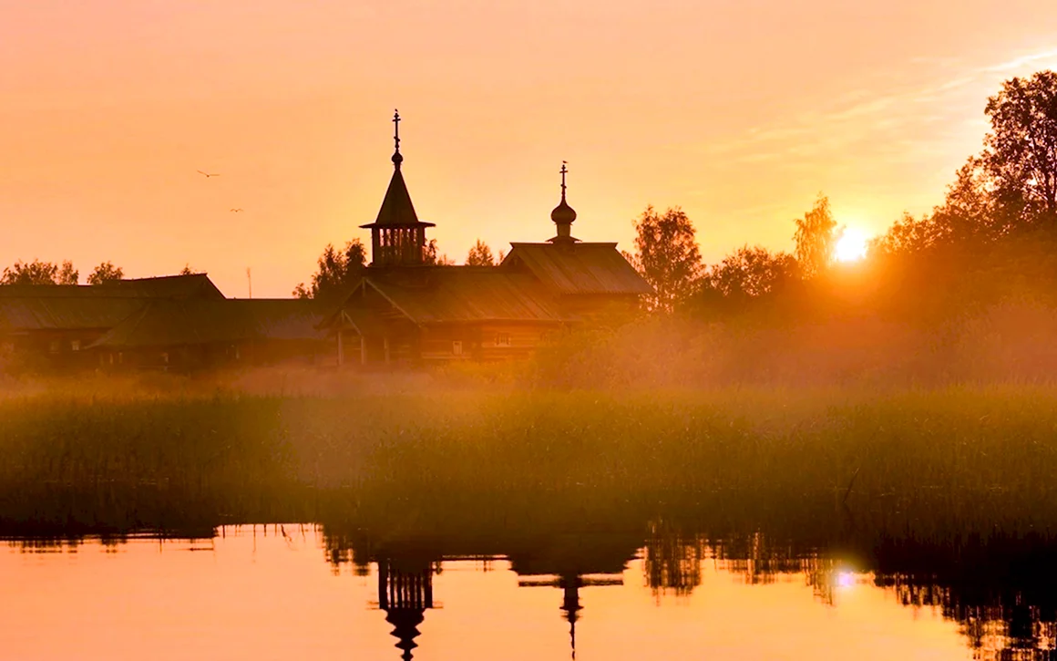 Церковь. Рассвет .Великий Новгород