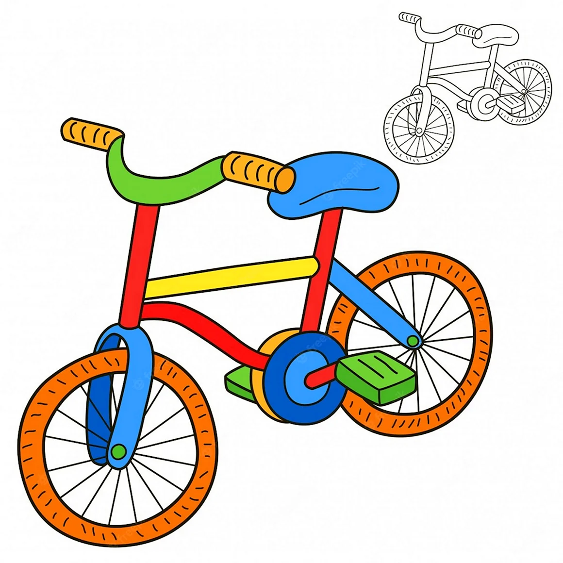 Велосипед для детей цветной