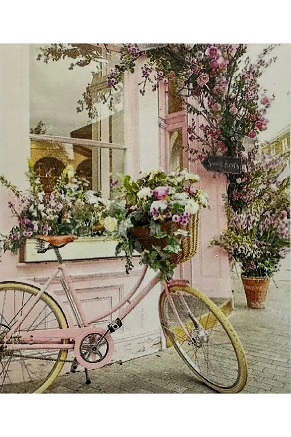 Велосипед с цветами декор