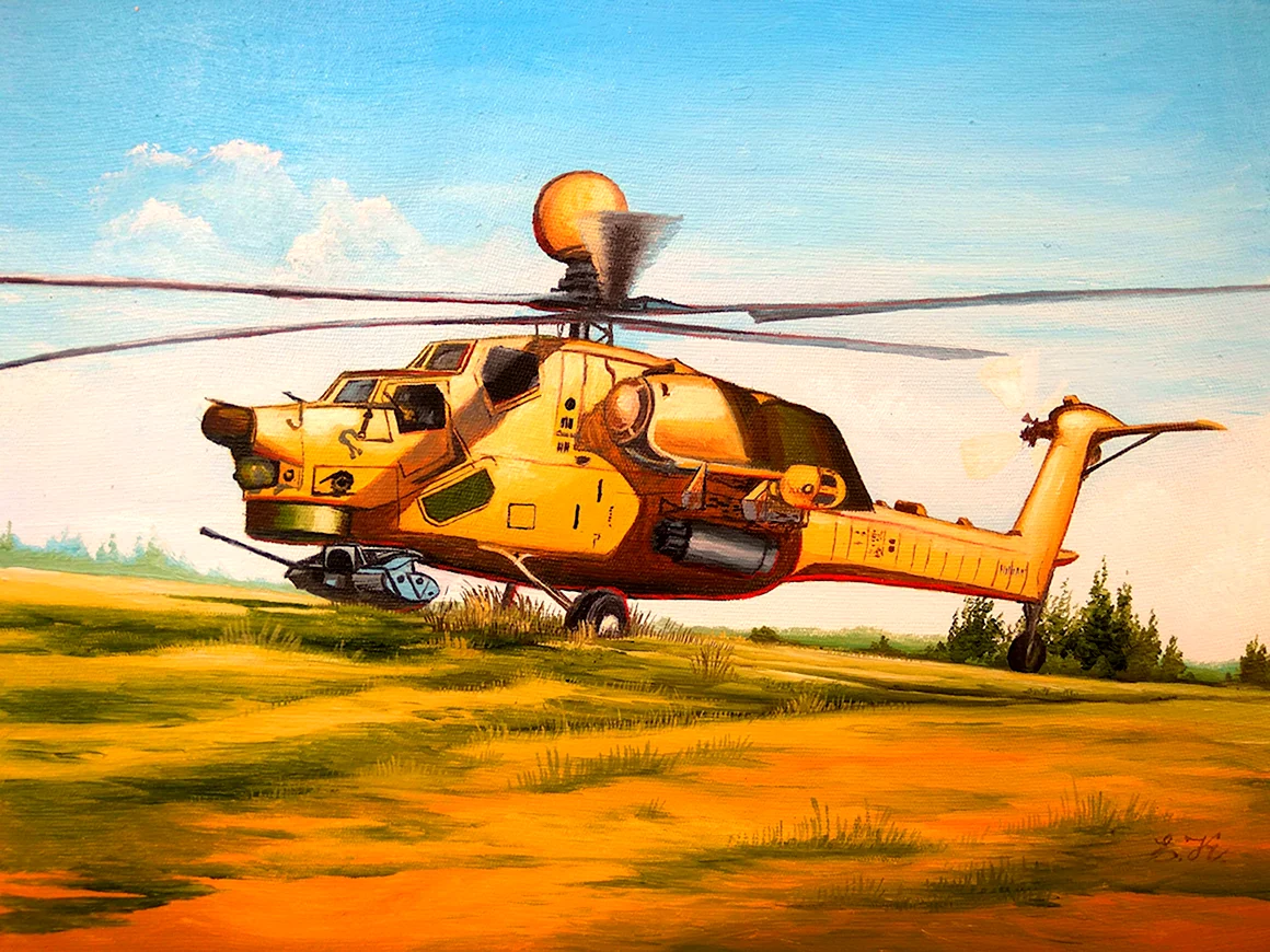 Вертолеты в живописи