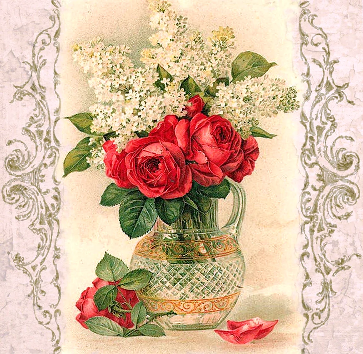 Винтажные открытки цветы