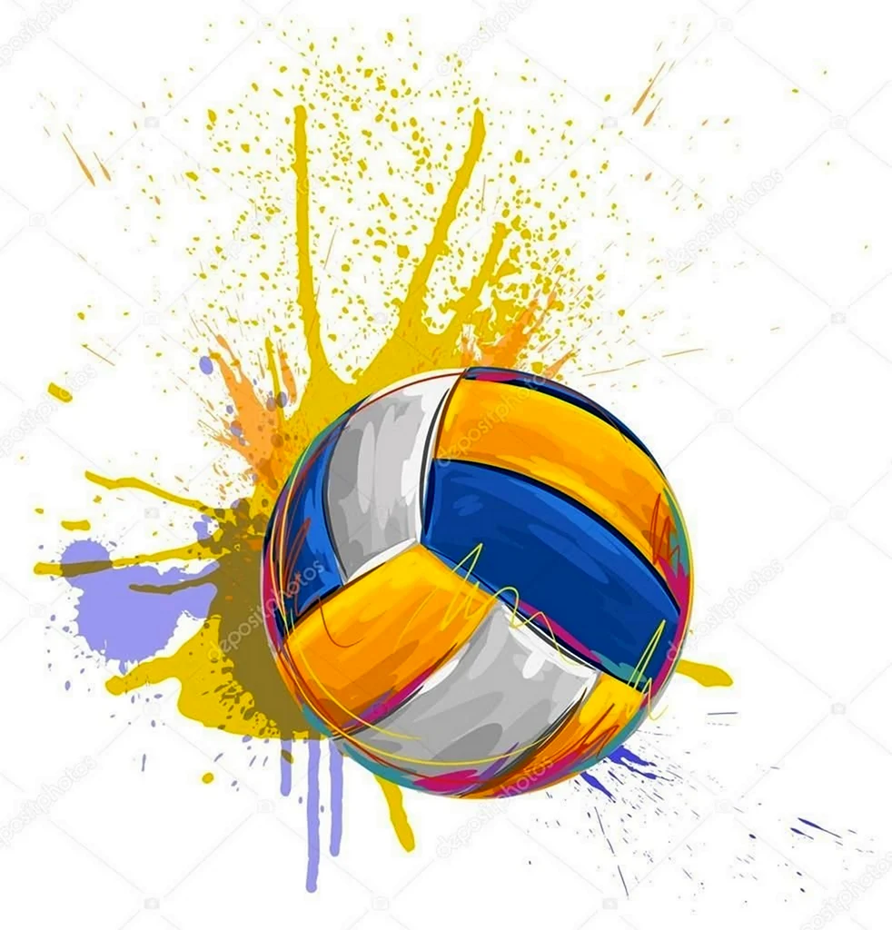 Волейбольный мяч рисунок Микаса