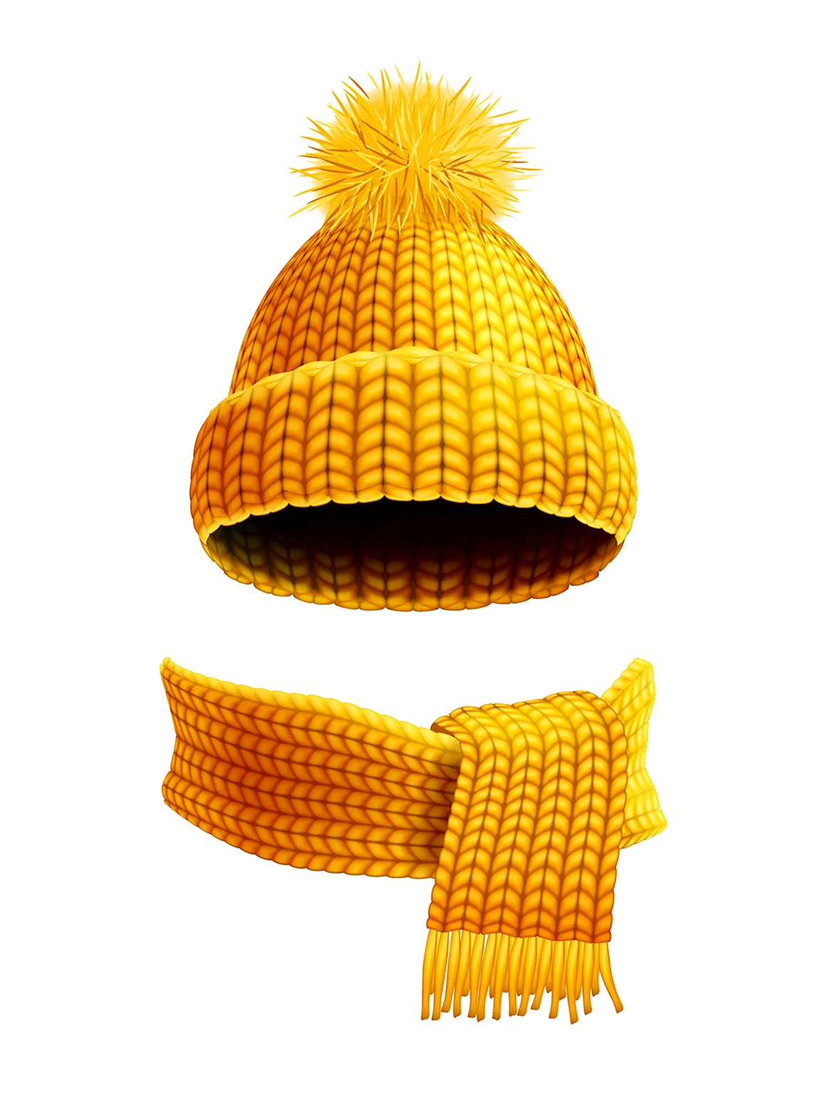 Желтая шапочка для ребенка вязаная
