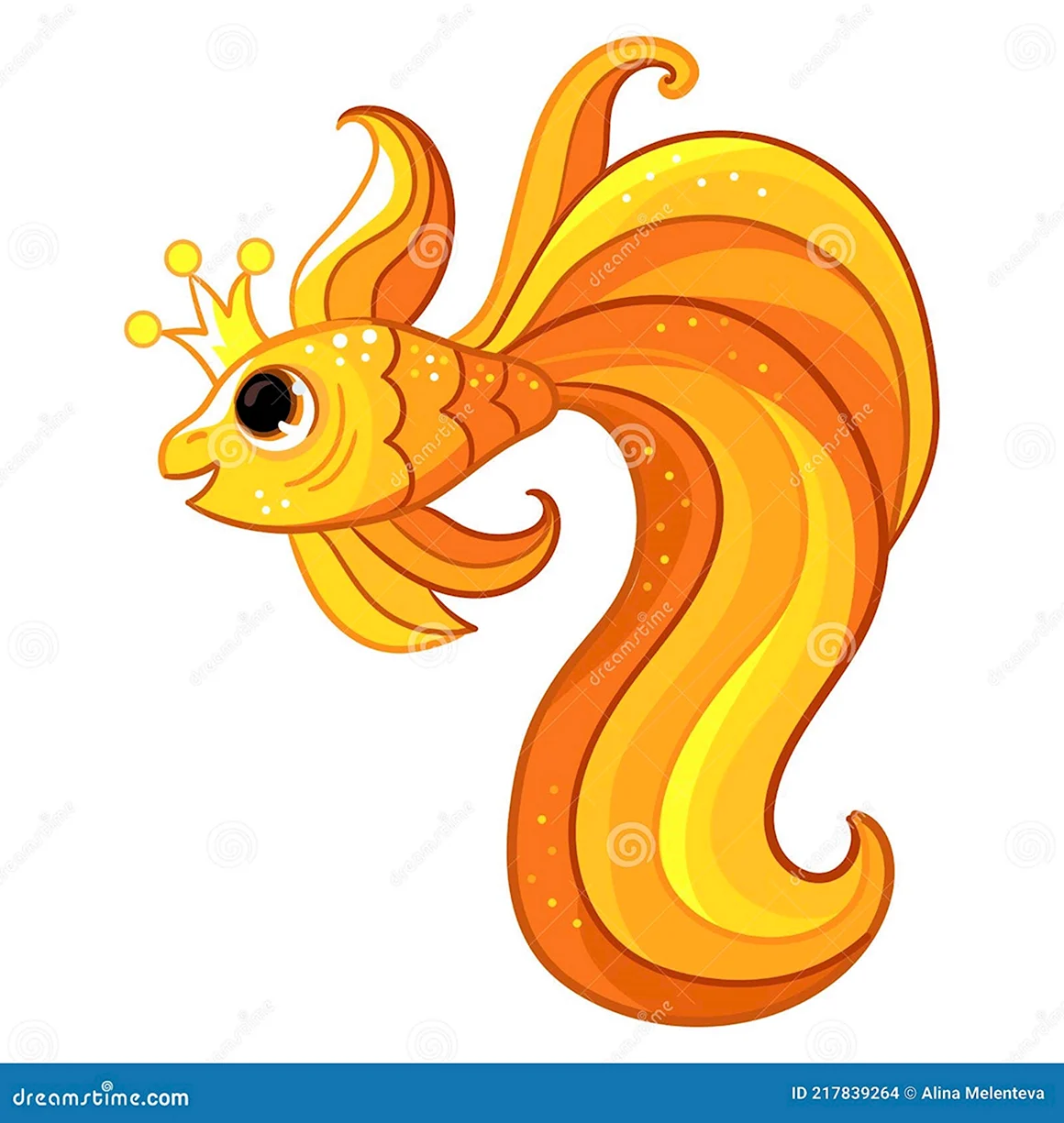 Золотая рыбка с короной